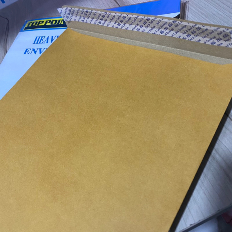 Xấp 10 cái Bao bì thư A4 giấy Kraft vàng có keo 2 mặt