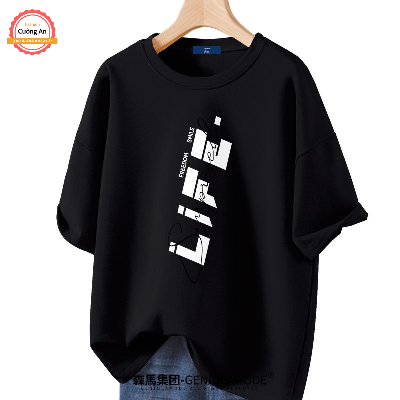 Áo thun nam, áo phông nam tay ngắn, tay lỡ cổ tròn chất cotton dày dặn thoáng mát  ATN035 - Cường An Fashion