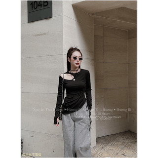 Áo thun khoét vai vạt lệch dáng mới chất đanh đẹp-cam kết loại 1