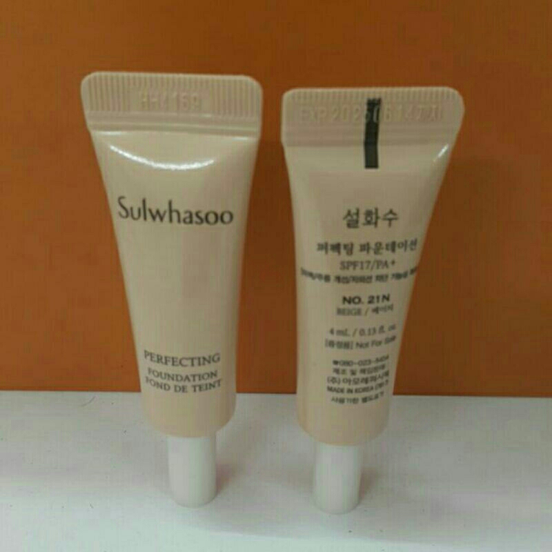 Tuýp Sulwhaso Kem Nền Che Khuyết Điểm Hoàn Hảo Sulwhasoo Perfecting Foundation 4ml - Che khuyết điểm-Lâu Trôi 12h