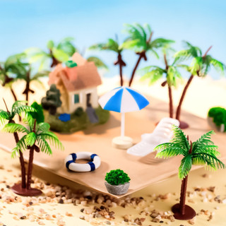 Mô hình cây dừa nước trang trí nhà búp bê, bonsai, tiểu cảnh minature, terrarium, DIY