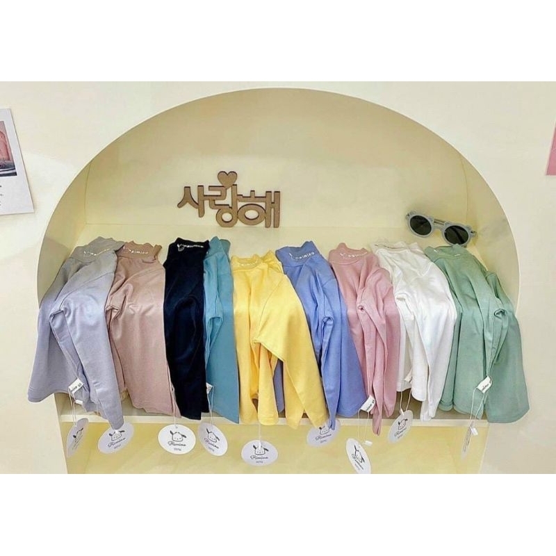 Áo bún thun lạnh dài tay thu đông bé trai bé gái size nhí