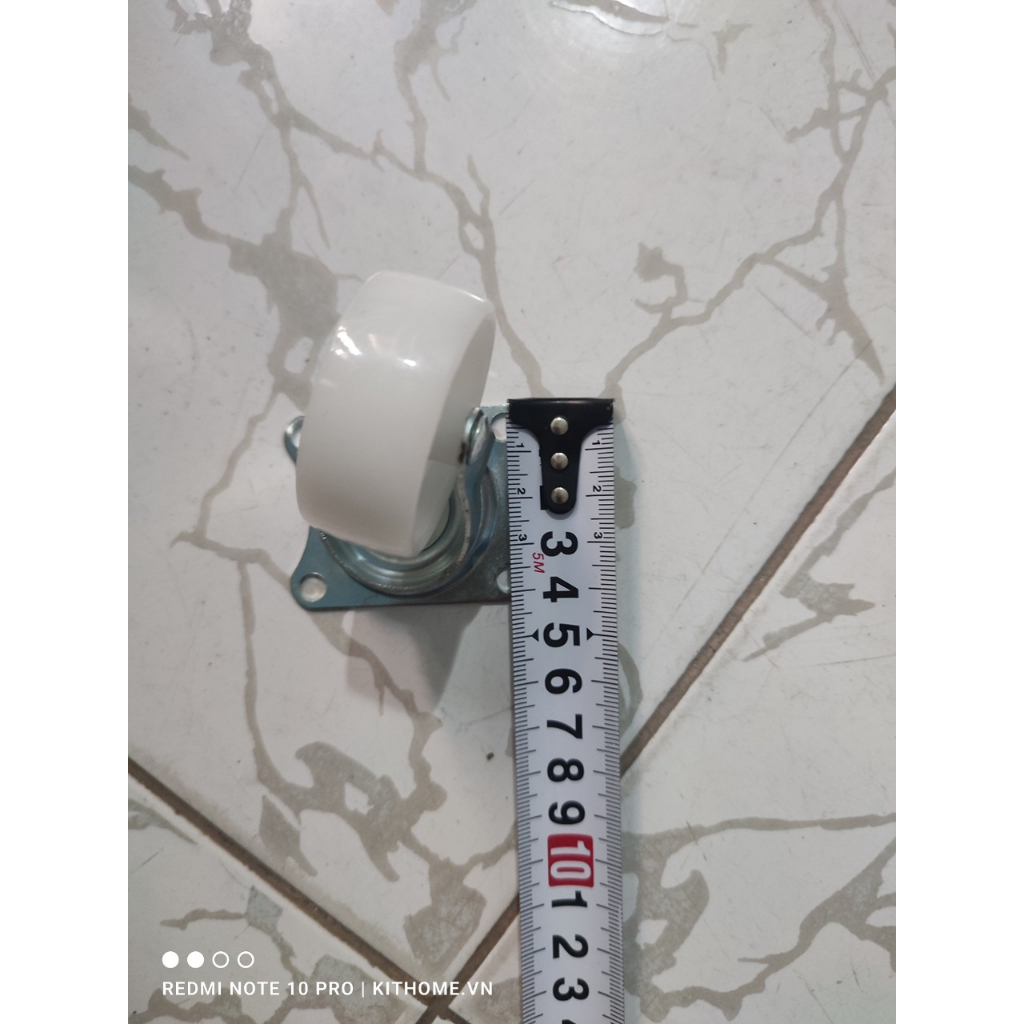 Bánh xe nhựa xoay nhiều hướng | Bánh xe nhựa trắng chất lượng cao | Bánh xe gắn hộc tủ | Bánh xe nhựa gắn hộc di động