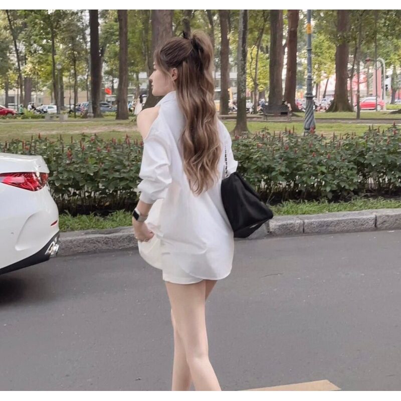 ÁO SƠ MI KHOÉT VAI VẠT TRÒN TÚI TRƯỚC