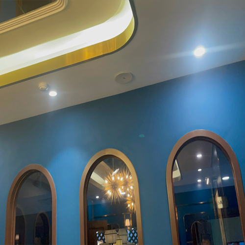 Combo 8 loa âm trần + 1 Amply chia 5 vùng dành cho spa - nhà hàng - salon tóc - cafe - biệt thự - phòng họp