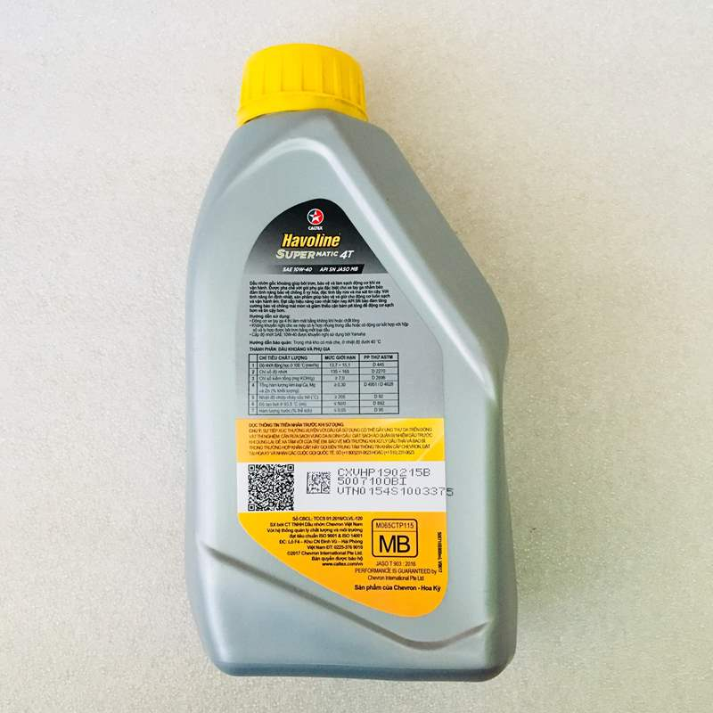 Nhớt xe ga Caltex Havoline 10W40 800ML