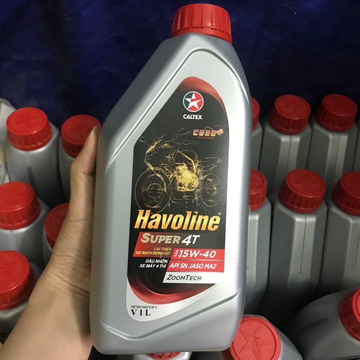 Nhớt Caltex Havoline Super4T 15w40 dành cho xe số, côn tay