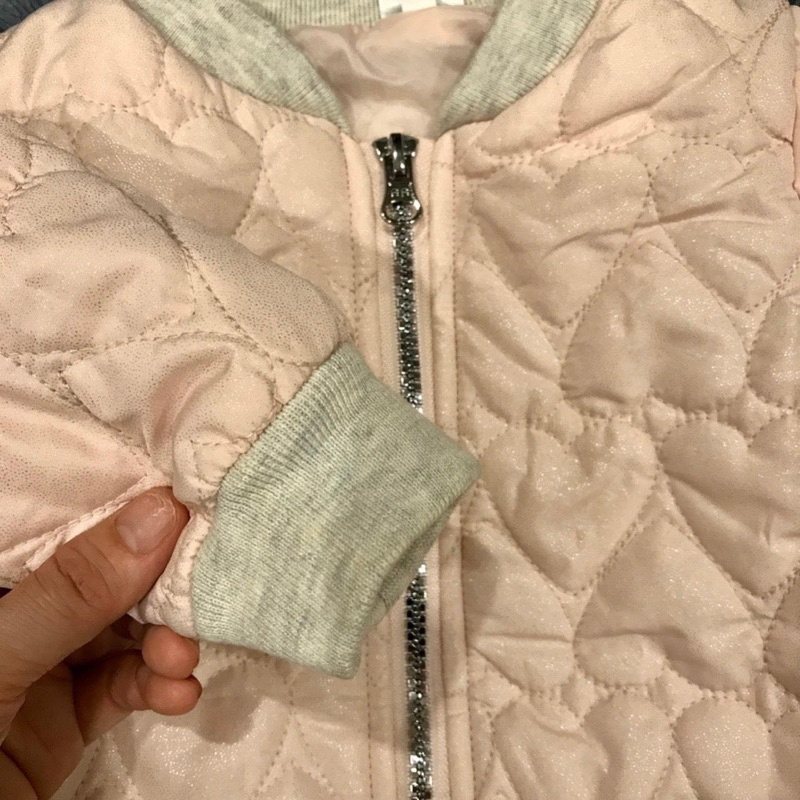 Áo khoác bomber tim hồng xuất xịn cho bé gái siêu xinh