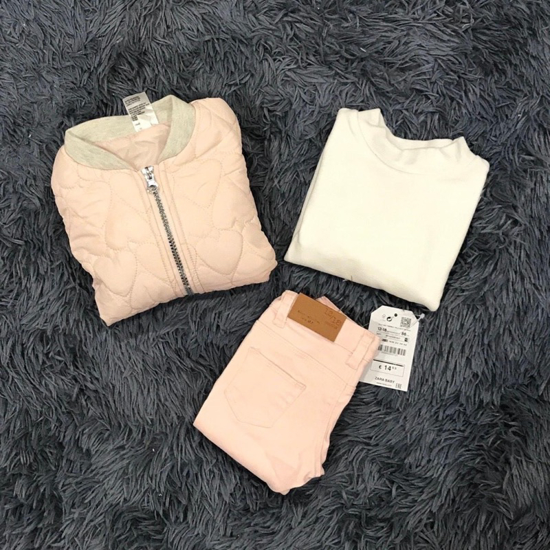 Áo khoác bomber tim hồng xuất xịn cho bé gái siêu xinh