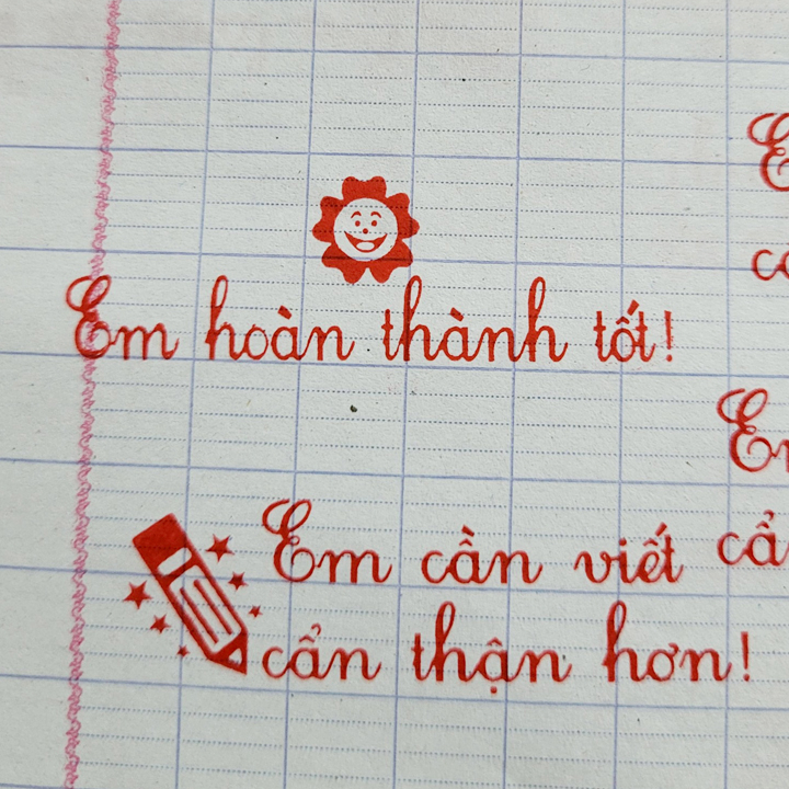 Khắc con dấu Cô khen em