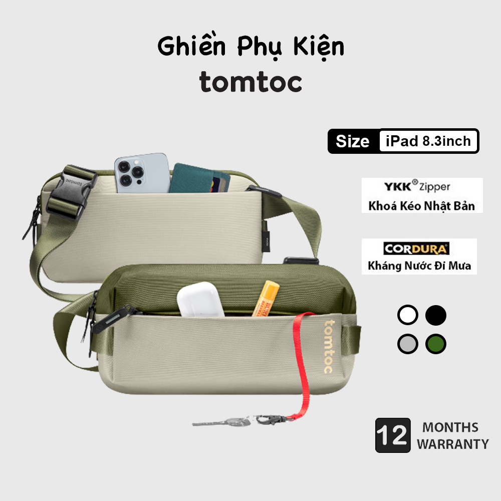 Túi Đeo Chéo Tomtoc USA Sling Bag 8.3inch - Hàng Chính Hãng
