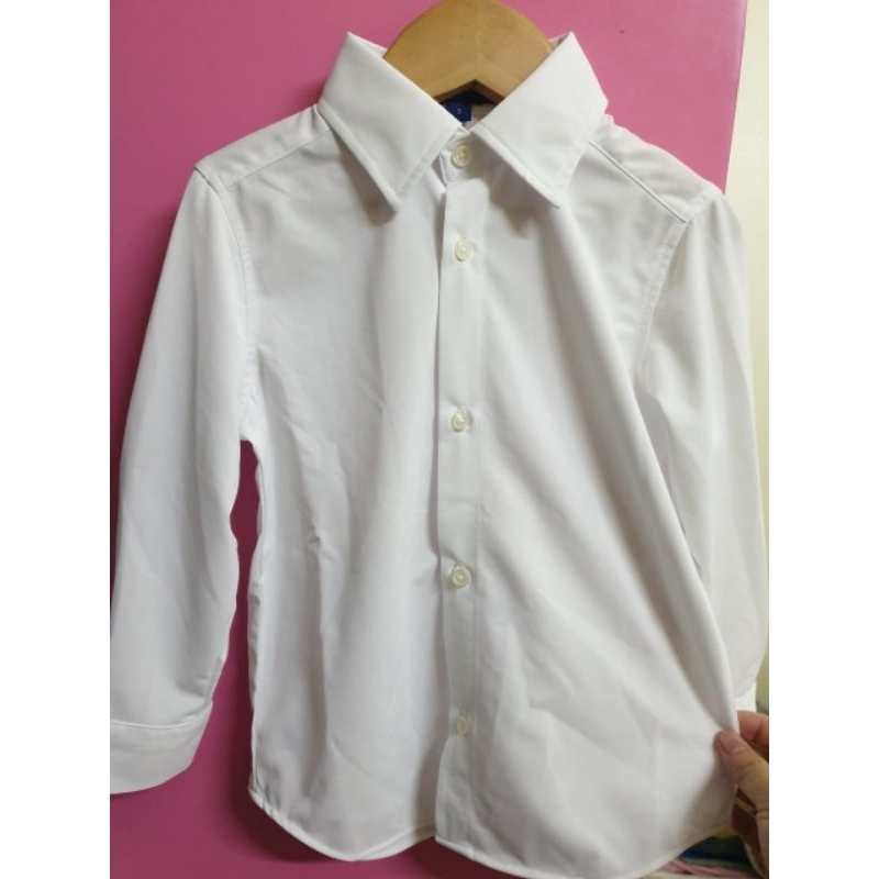 Áo sơ mi trắng dài tay trẻ em