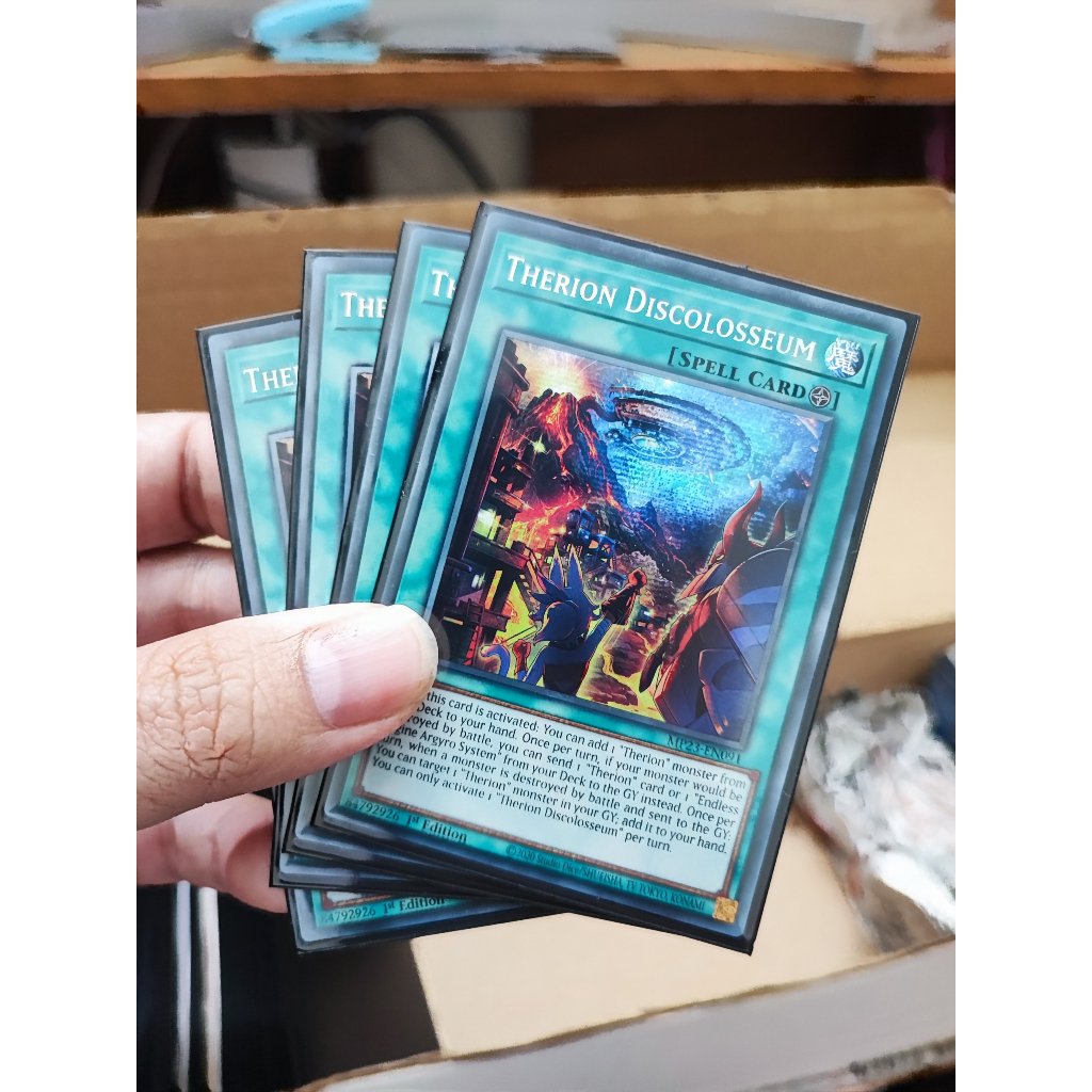 1 lá thẻ bài Therion Discolosseum - MP23-EN091 - Prismatic Secret Rare 1st Edition