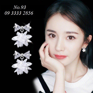 Bông Tai Nữ Bạc ta hoa tai bạc đẹp xinh xắn cam kết bạc thật 100% S99 dáng hồ điệp