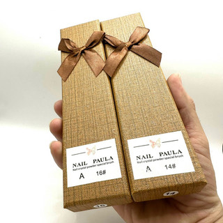 Cọ Đắp Bột Paula Kolinsky Nail ,Cán Gỗ {100% Lông Chồn Tự Nhiên}