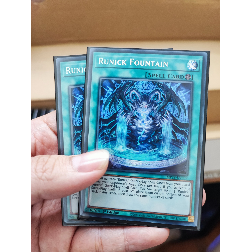 1 lá thẻ bài Runick Fountain - MP23-EN239 - Prismatic Secret Rare 1st Edition