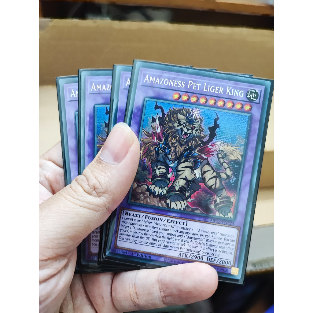1 lá thẻ bài Amazoness Pet Liger King - MP23-EN224 - Prismatic Secret Rare 1st Edition