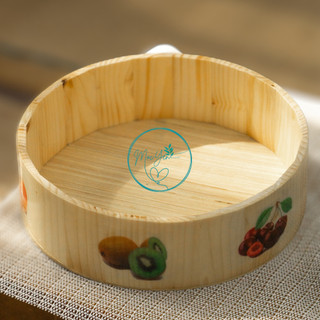 Khay gỗ decor đựng trái cây hình tròn dùng để trưng bày, trang trí nhà cửa - 4 kích thước (đường kính 20, 24, 28, 32cm)