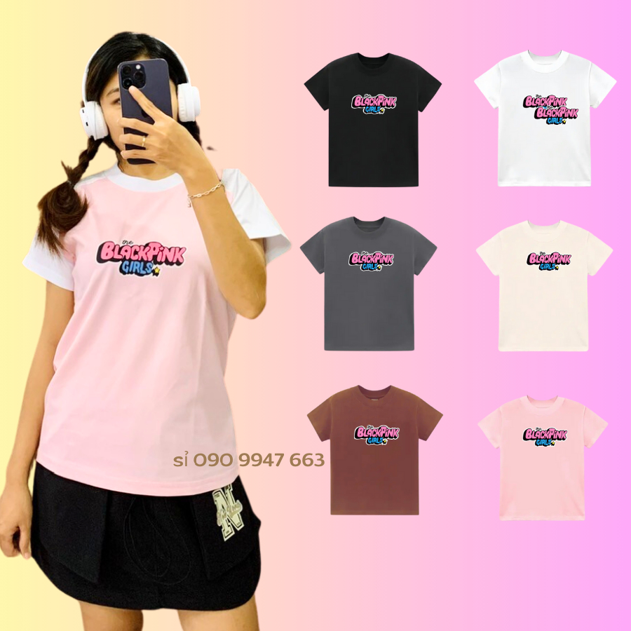 Áo Thun Nữ Baby Tee LYB Blackpink girl form slim nhỏ có size chất vải Cotton 100%