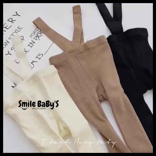 Quần tất yếm dài phong cách hàn quốc 𝑺𝒎𝒊𝒍𝒆 𝑩𝒂𝒃𝒚'𝒔 siêu cute cho bé trai và bé gái Q032