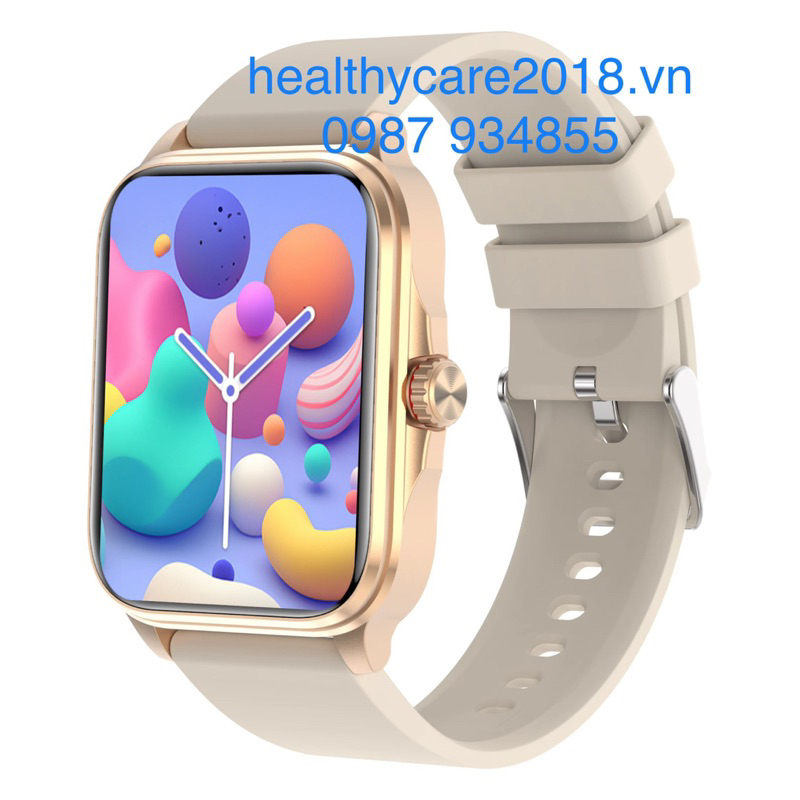 Đồng hồ thông minh theo dõi lượng đường huyết mã HQT90 1.91 Inch, tỉ lệ chính xác đạt 85-95%, model 2023