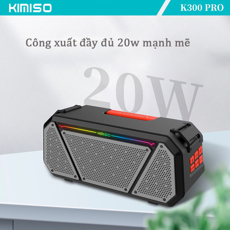 Loa bluetooth karaoke Kimiso K300 kèm 1 micro không dây công xuất lớn 20W, âm thanh trầm ấm, bass căng- TECHHIGH | BigBuy360 - bigbuy360.vn