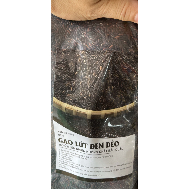 gạo lứt đen dẻo 500g - 1kg