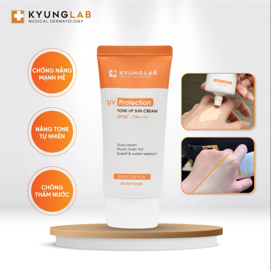 ( Tuýp cam) Kem chống nắng nâng tone KyungLab Tone Up Sun Cream SPF50+ PA++++ 50ml KYUNG LAB