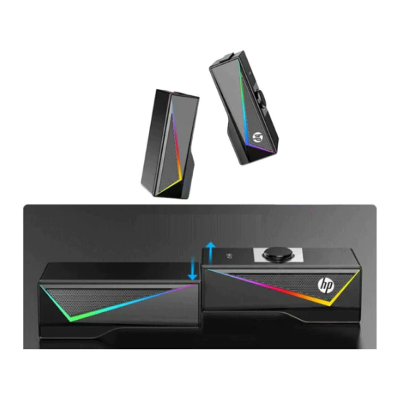 Loa Máy Tính HP DHE-6005, Thiết Kế Tách Rời, Led RGB, Chính Hãng, Âm Thanh Vòm Siêu Hay