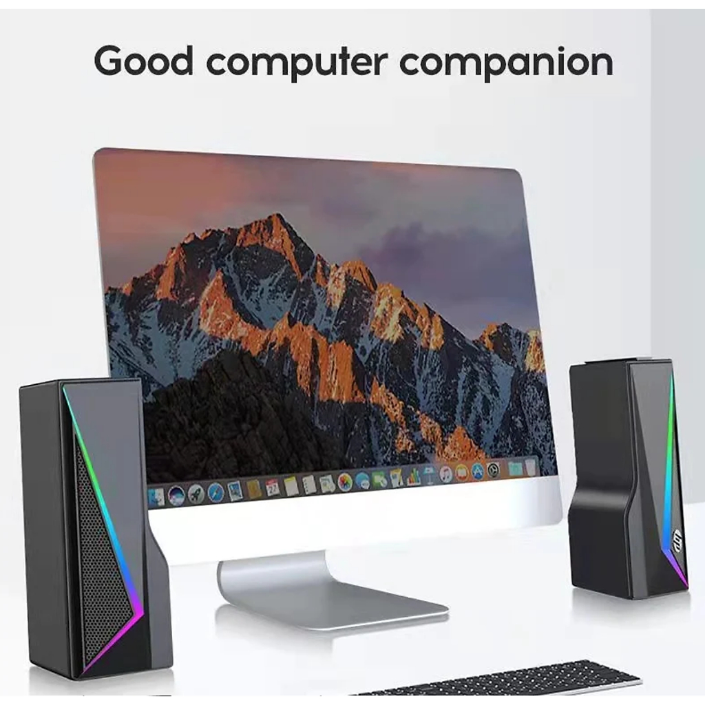 Loa Máy Tính HP DHE-6005, Thiết Kế Tách Rời, Led RGB, Chính Hãng, Âm Thanh Vòm Siêu Hay