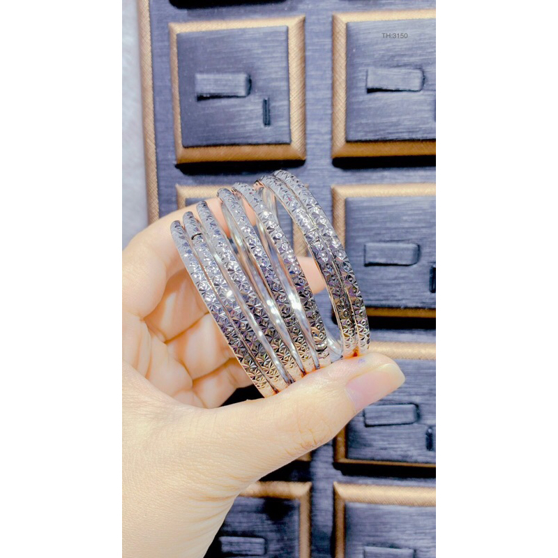 Bộ vòng ximen mạ bạch kim khoá lưỡi gài bộ 7 chiếc