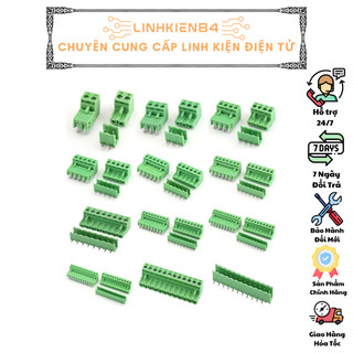 Cầu đấu connector 2edg5.08 5.08mm xanh cong