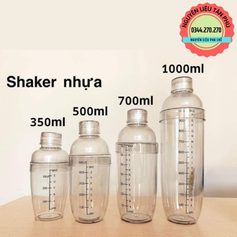 Bình lắc nhựa - Bình Shaker nhựa có vạch chia