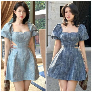 đầm jean cut out 55-90kg QUỲNH NHƯ BIGSIZE