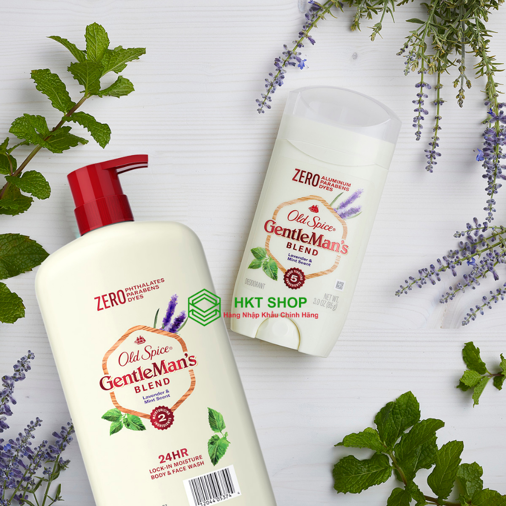 Sữa tắm dưỡng ẩm body và da mặt Old Spice GentleMan's Blend - Lavender & Mint, 887ml từ Mỹ_HKT shop