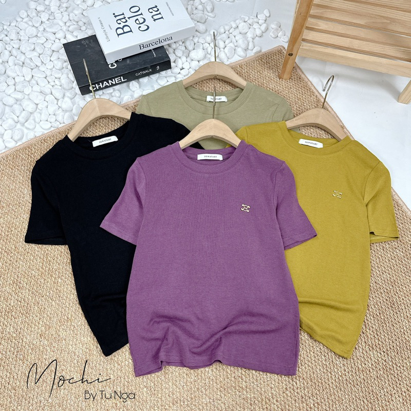 Áo thun trơn thêu basic - LADY CLOTHING