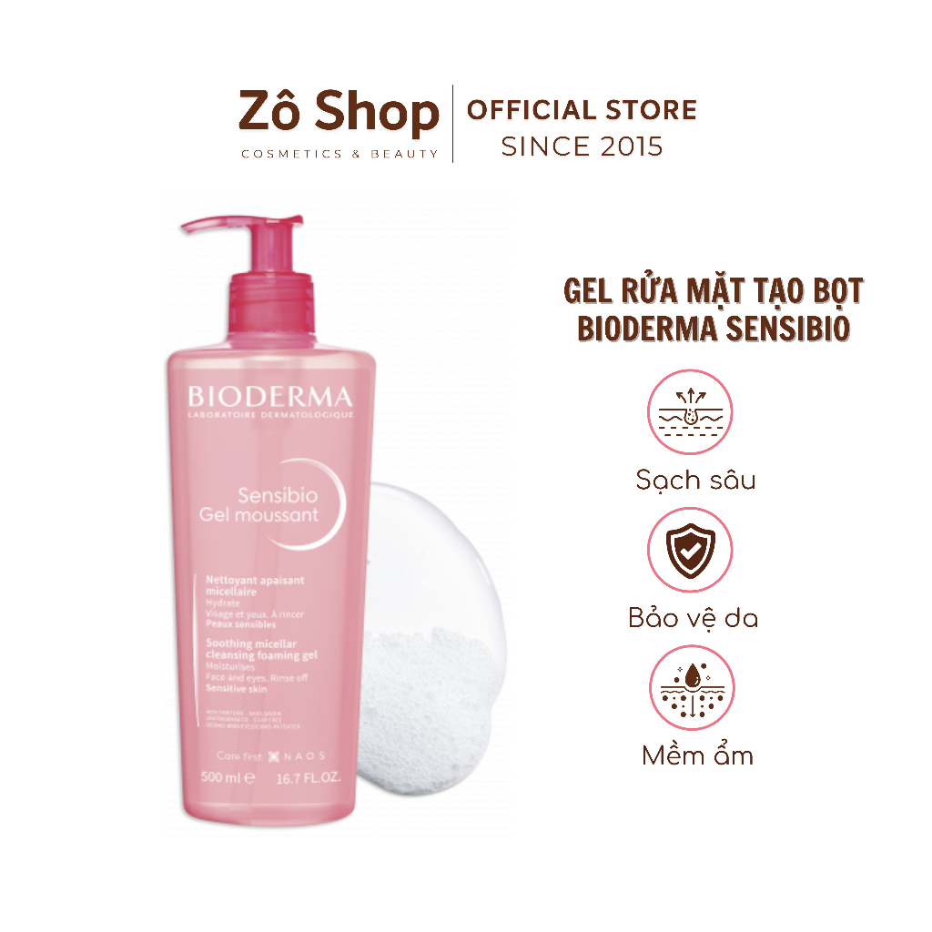 Gel Rửa Mặt Dành Cho Da Nhạy Cảm Bioderma Sensibio Gel Moussant (200ml)