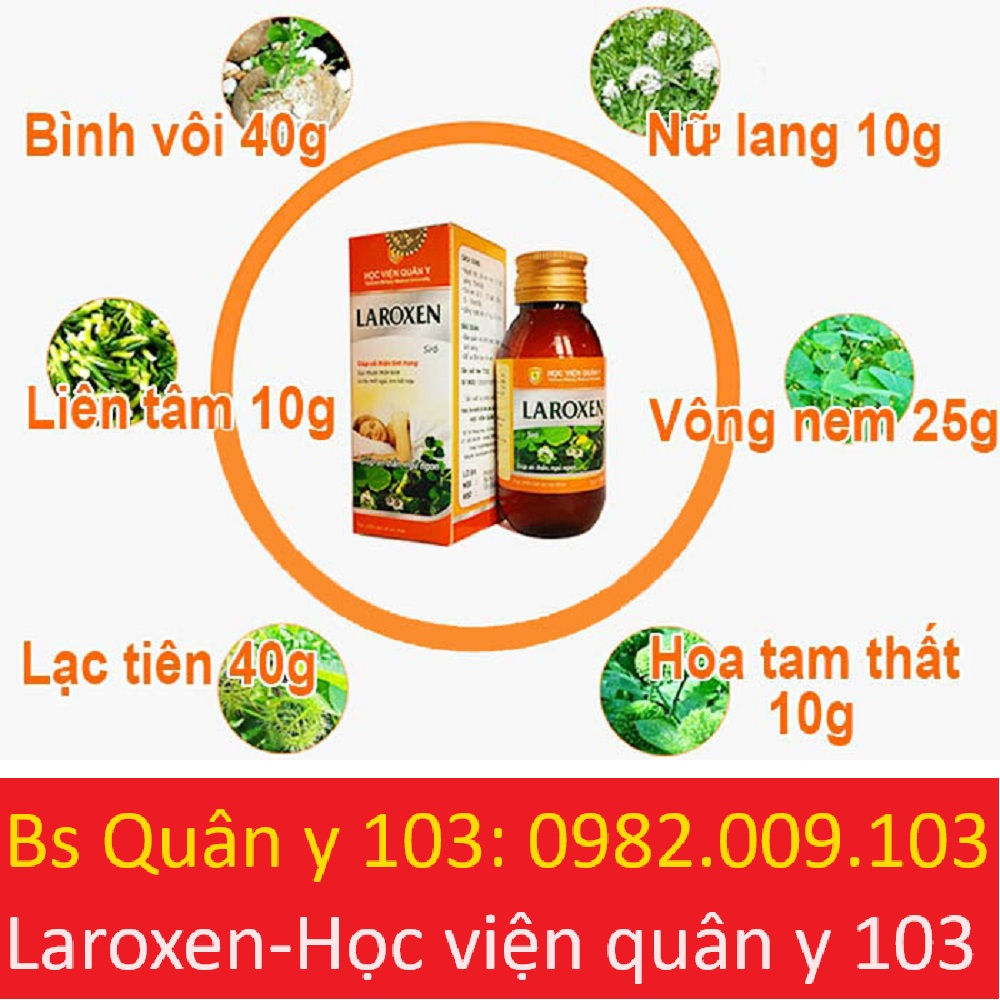 Siro Laroxen thảo dược giúp ngủ ngon