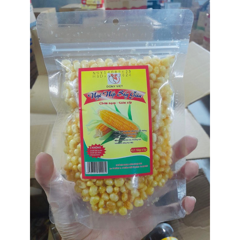 Gói ngô nếp sấy thơm ngon giòn xốp