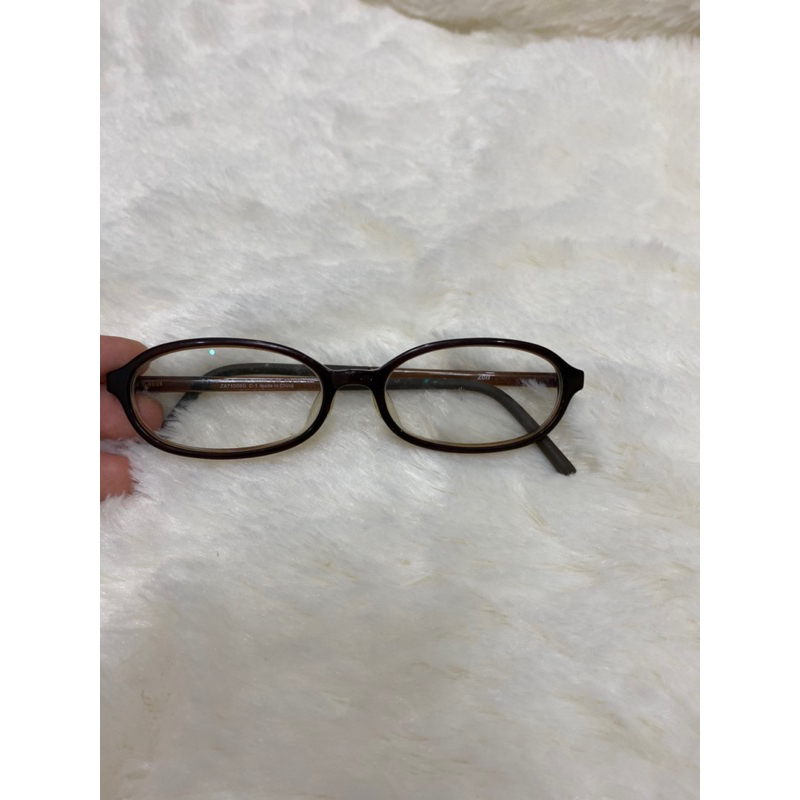 Gọng kính vintage hiệu Zoff Nhật oval mắt nhỏ kiểu y2k - secondhand