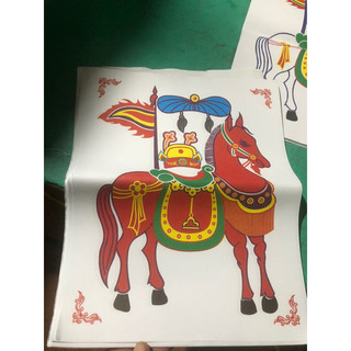 Combo 100 tranh ngựa 5 mầu(20 tranh /1 mầu 20x30cm)