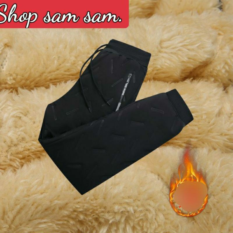 Quần nam lót lông cừu ấm chống thấm nước rét đại hàn