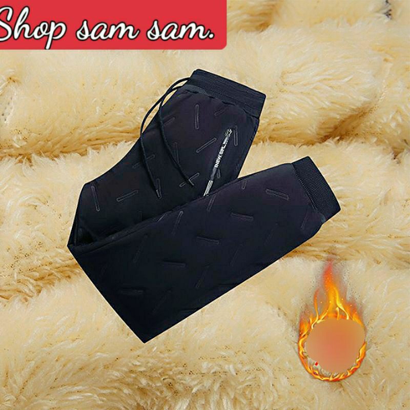 Quần nam lót lông cừu ấm chống thấm nước rét đại hàn
