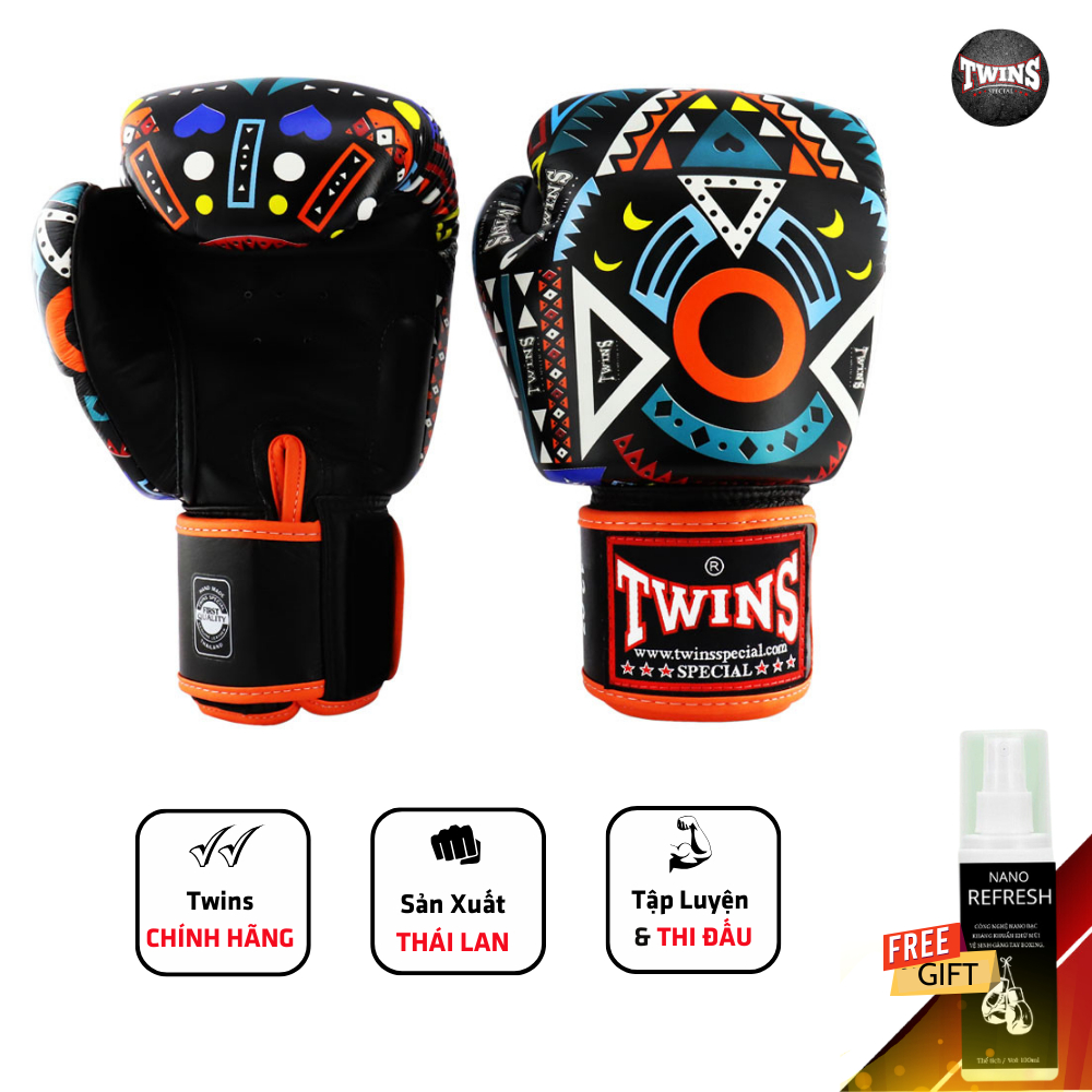 GĂNG TAY BOXING TWINS FBGVL3-57 ORANGE