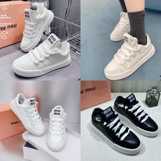 Giày thể thao miu miu trắng độn đế fullbox