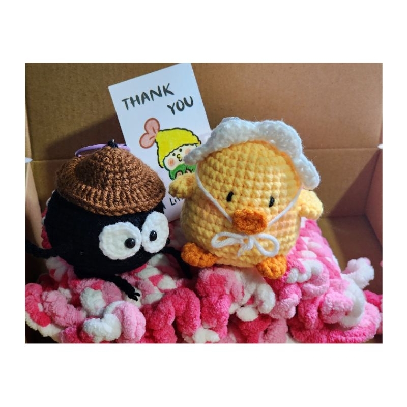 Móc khóa len vịt đội nón🐥