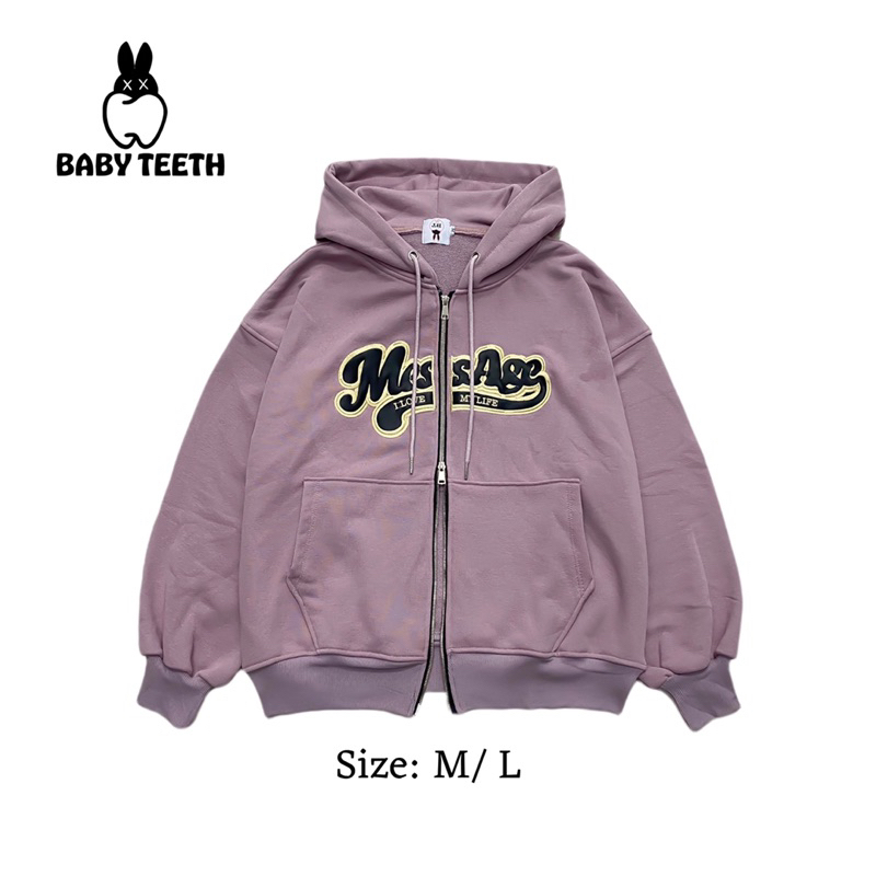 Áo khoác hoodie form boxy khoá zip