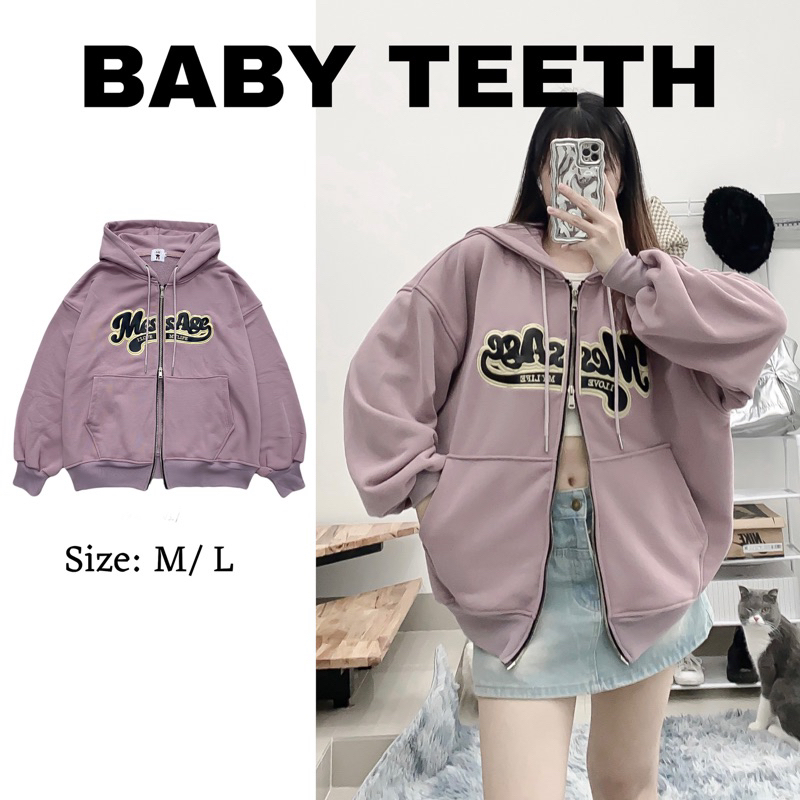 Áo khoác hoodie form boxy khoá zip