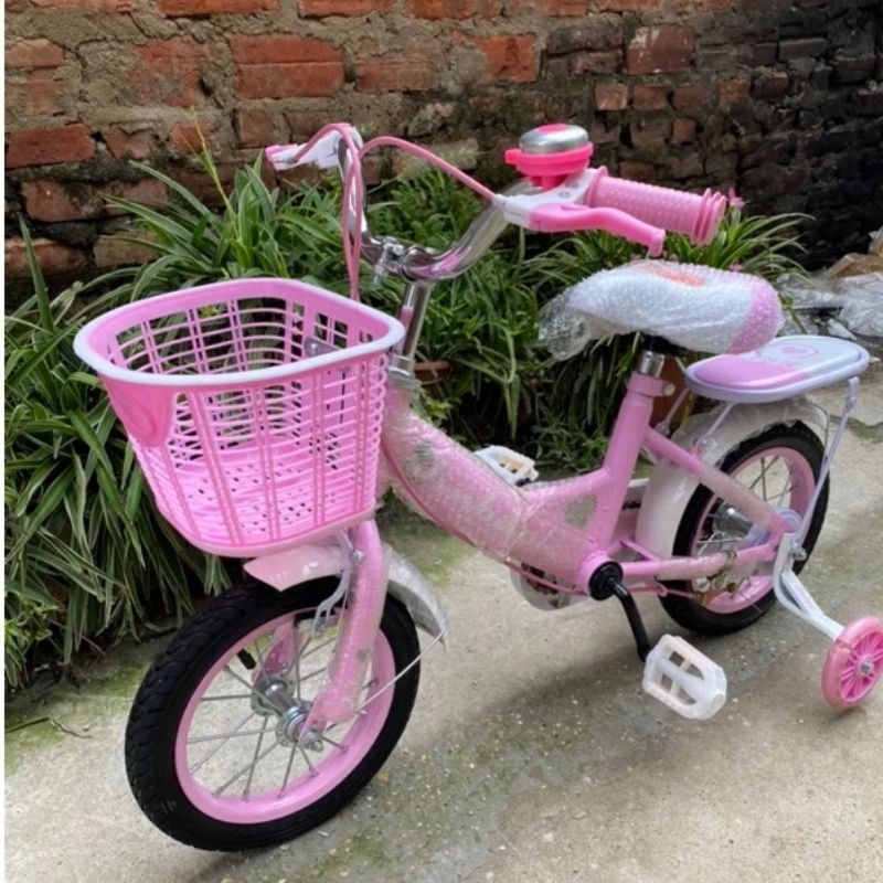 Xe đạp trẻ em ráp sẵn cho bé trai và bé gái dễ thương