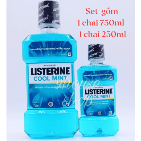 Combo 2 chai nước súc miệng Listerin 750ml- Chính hãng